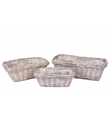 Grande jardinière en osier