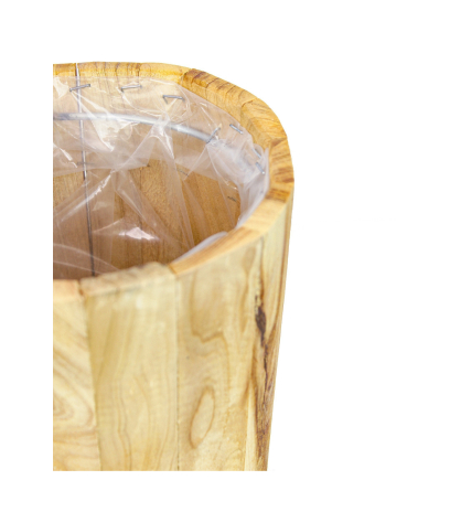 Pot rond en bois