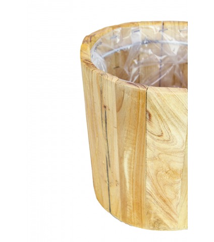 Pot rond en bois