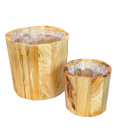 Pot rond en bois