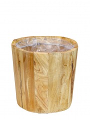Pot rond en bois