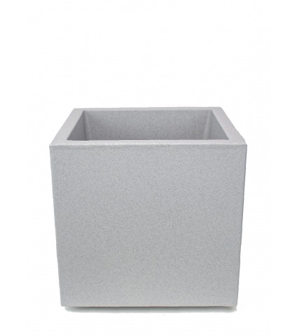 Bac cubique gris clair à roulettes