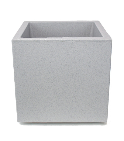 Bac cubique gris clair à roulettes