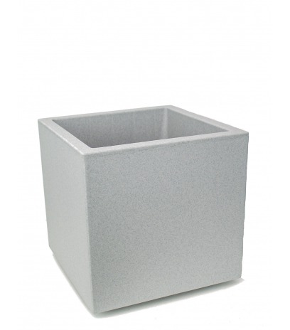 Bac cubique gris clair à roulettes