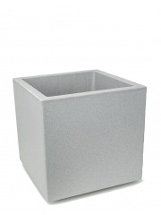 Bac cubique gris clair à roulettes