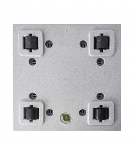 Bac cubique gris clair à roulettes