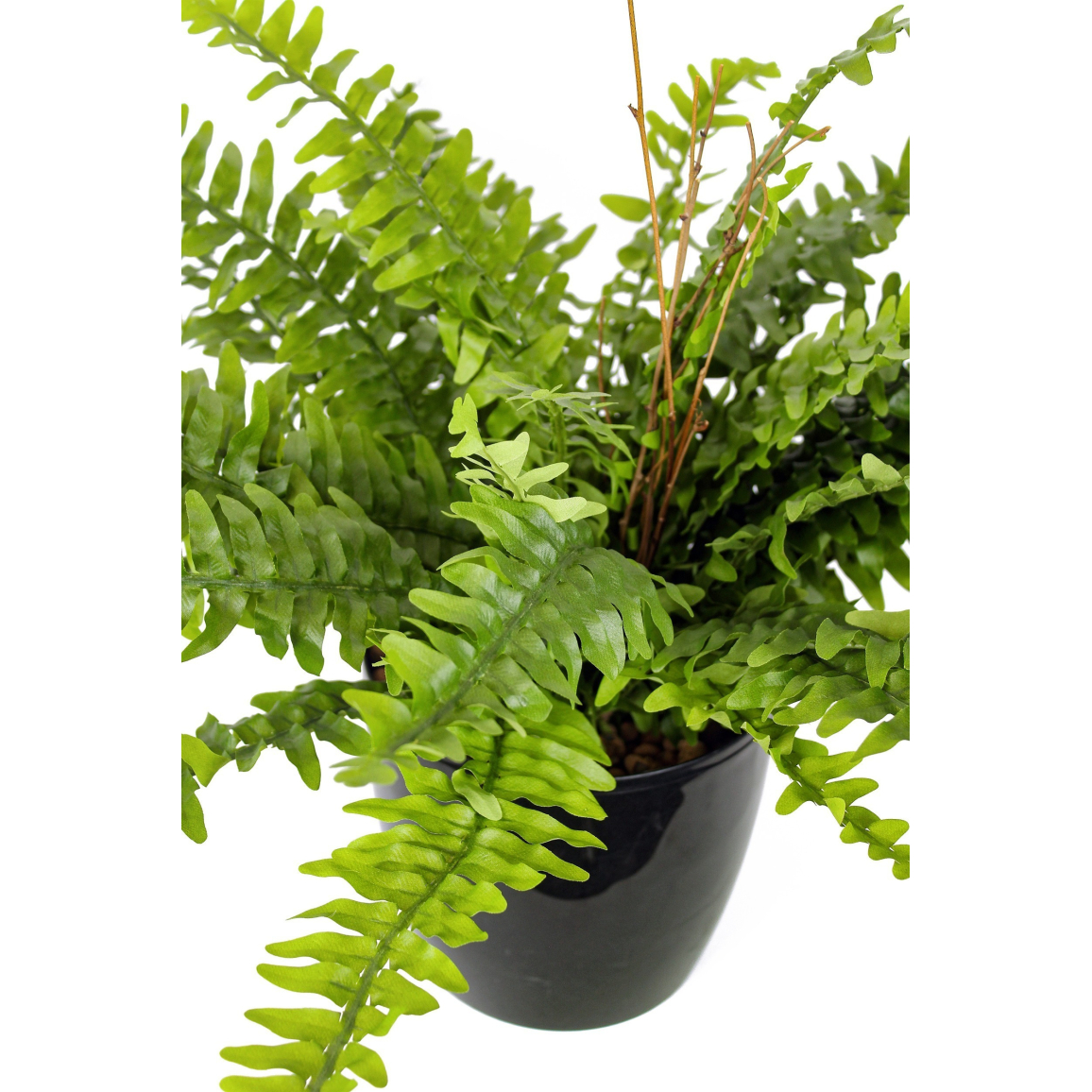 FOREST PRINCE 2 Fougères Artificielles Extérieur Boston 84 Cm - Plantes Faux Vert Réalistes Pour Intérieur Extérieur