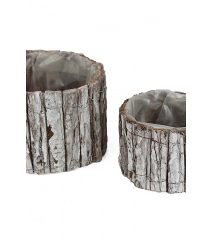 Cache-pot en écorce