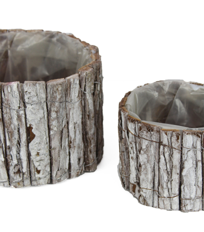 Cache-pot en écorce