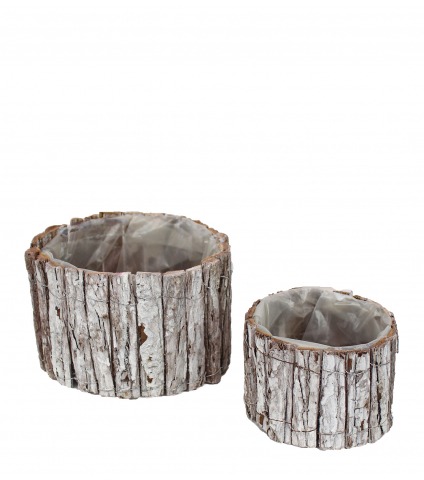 Cache-pot en écorce