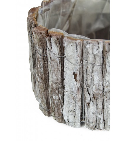 Cache-pot en écorce