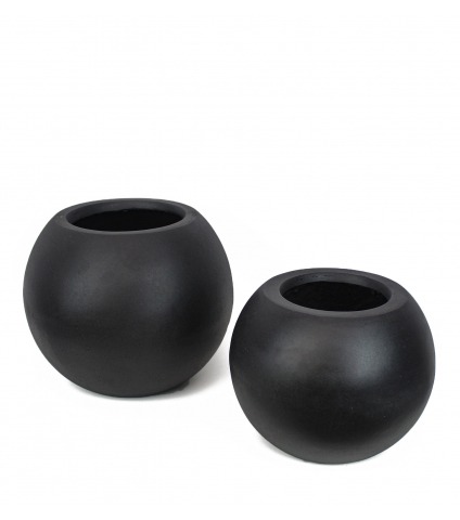 Pot boule noir