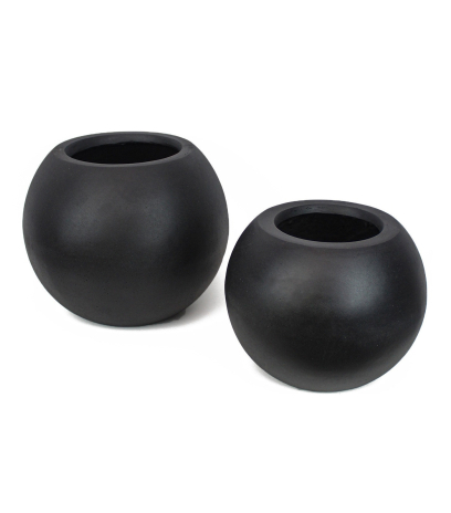 Pot boule noir