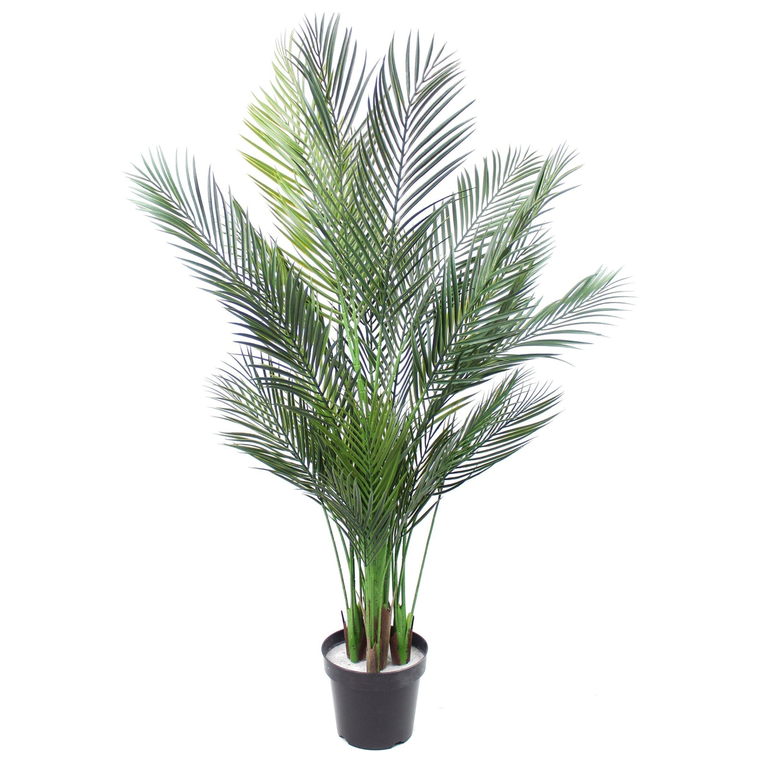 Palmier Artificiel Atmosphera - Pot En Ciment Design - Hauteur 65 Cm - Vert - Polyéthylène Résistant