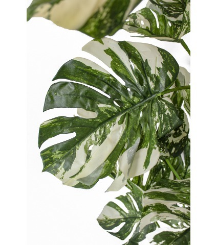 Grand philodendron artificiel vert et blanc