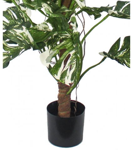 Grand philodendron artificiel vert et blanc
