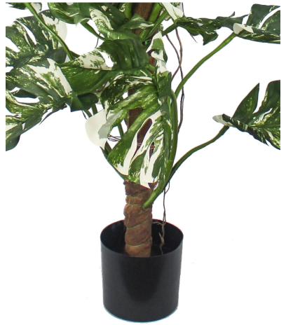 Grand philodendron artificiel vert et blanc