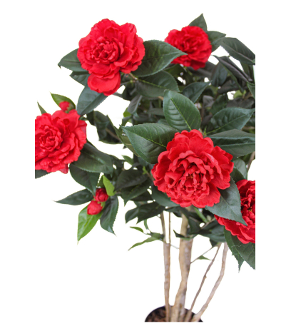 Petit camélia rouge artificiel