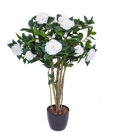 Petit camélia artificiel blanc