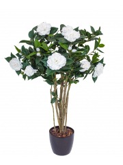 Petit camélia artificiel blanc