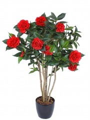 Petit camélia rouge artificiel