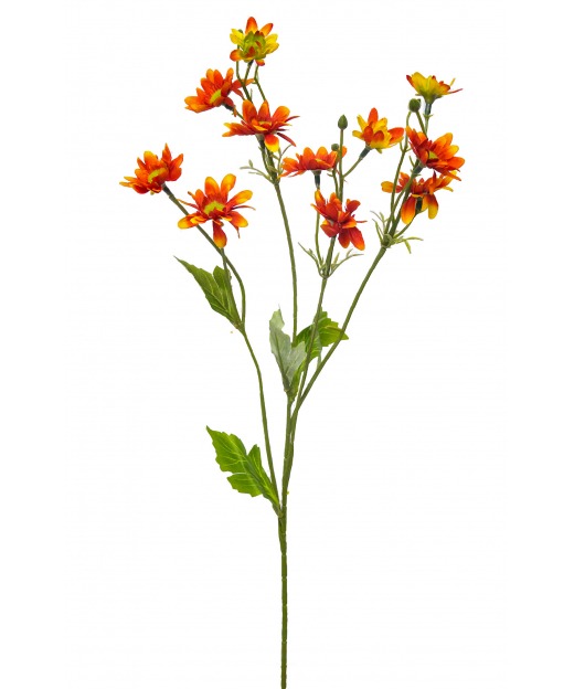 Chrysanthème artificiel rouge orangé
