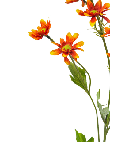 Chrysanthème artificiel rouge orangé