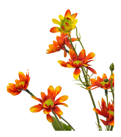 Chrysanthème artificiel rouge orangé