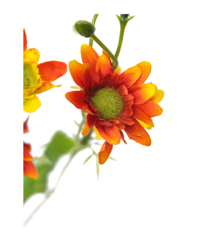 Chrysanthème artificiel rouge orangé