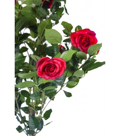 Grand rosier rouge artificiel