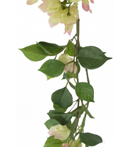 Guirlande de bougainvillée jaune et rose