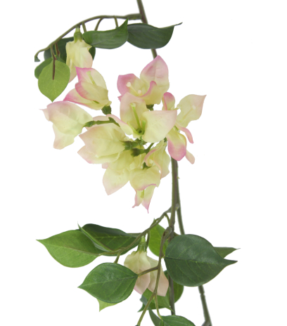 Guirlande de bougainvillée jaune et rose