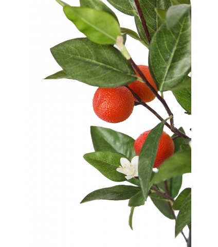 Branche d'oranger artificielle feuillue