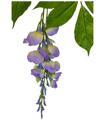 Rameau de glycine artificielle parme