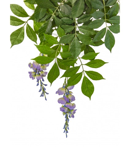 Rameau de glycine artificielle parme