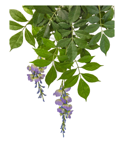 Rameau de glycine artificielle parme