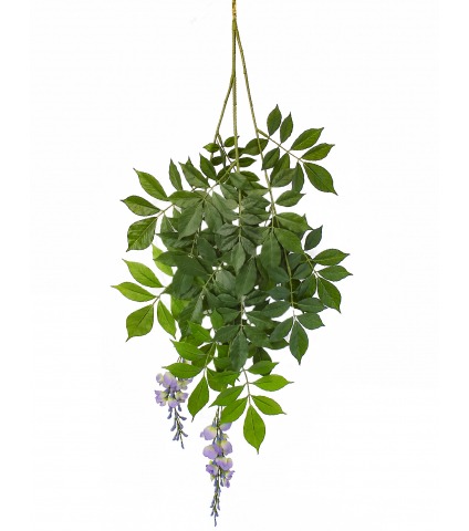 Rameau de glycine artificielle parme