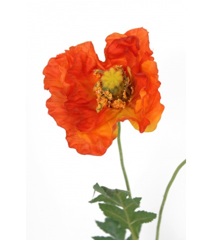 Coquelicot artificiel rouge orangé