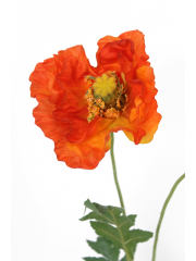 Coquelicot artificiel rouge orangé