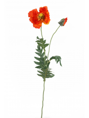 Coquelicot artificiel rouge orangé