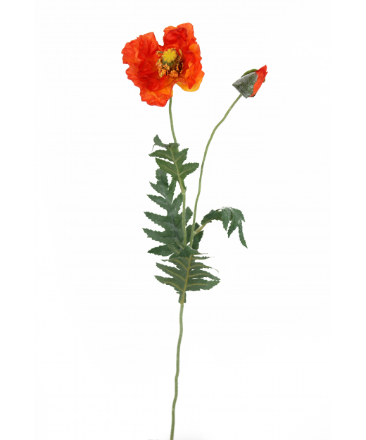 Coquelicot artificiel rouge orangé