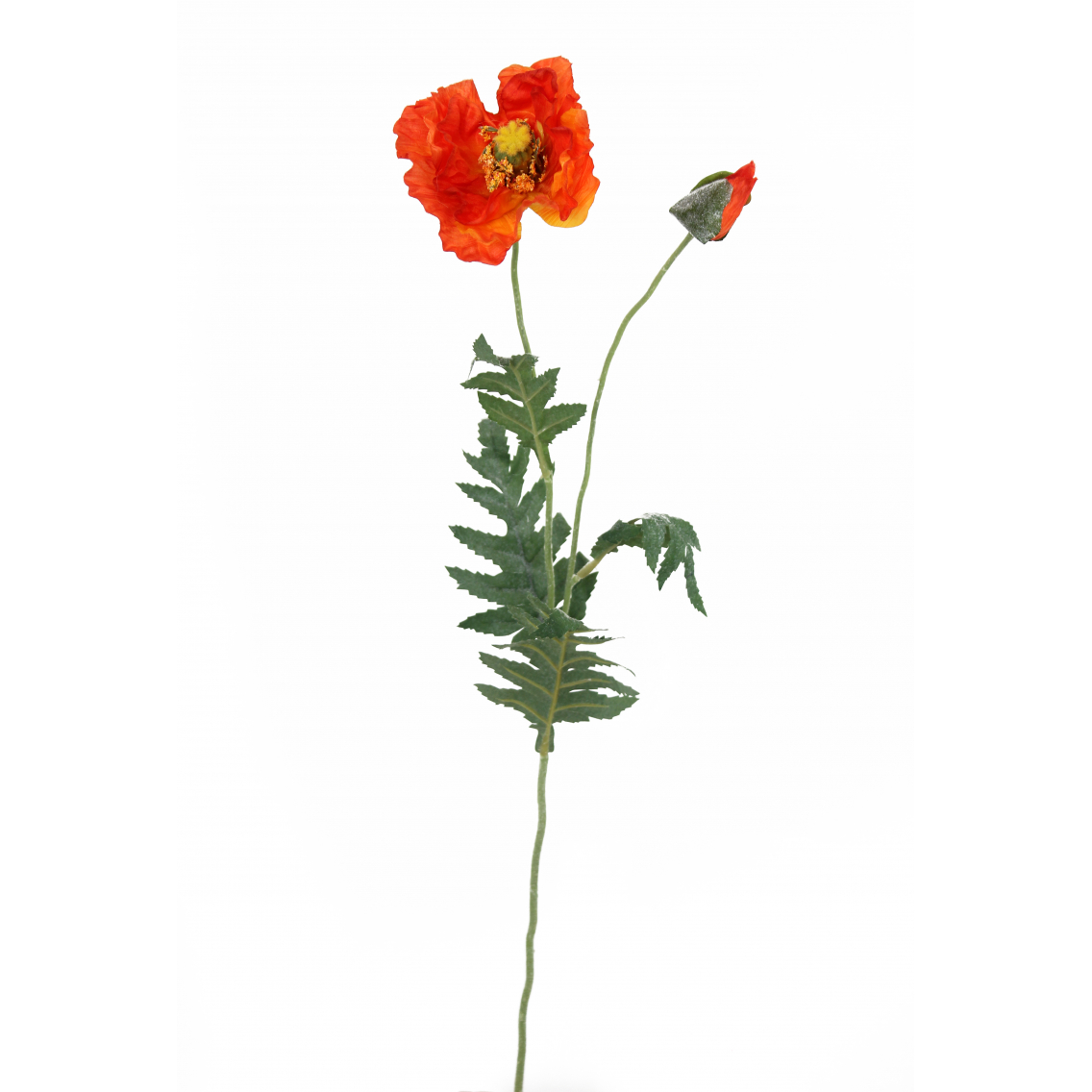 Coquelicot artificiel rouge orangé