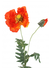 Coquelicot artificiel rouge orangé