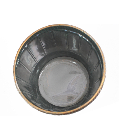 Cache-pot en métal doré