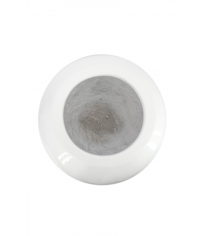 Pot boule blanc en fibre