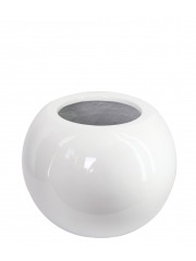 Pot boule blanc en fibre