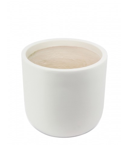 Pot plante cylindrique blanc