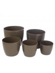 Pot plastique rond marron PRIMO