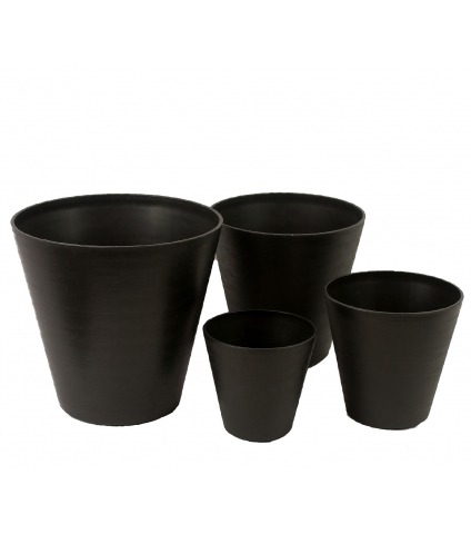 Pot conique noir Hoop