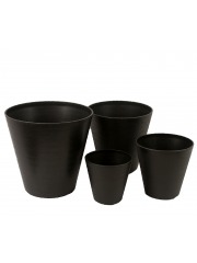 Pot conique noir Hoop